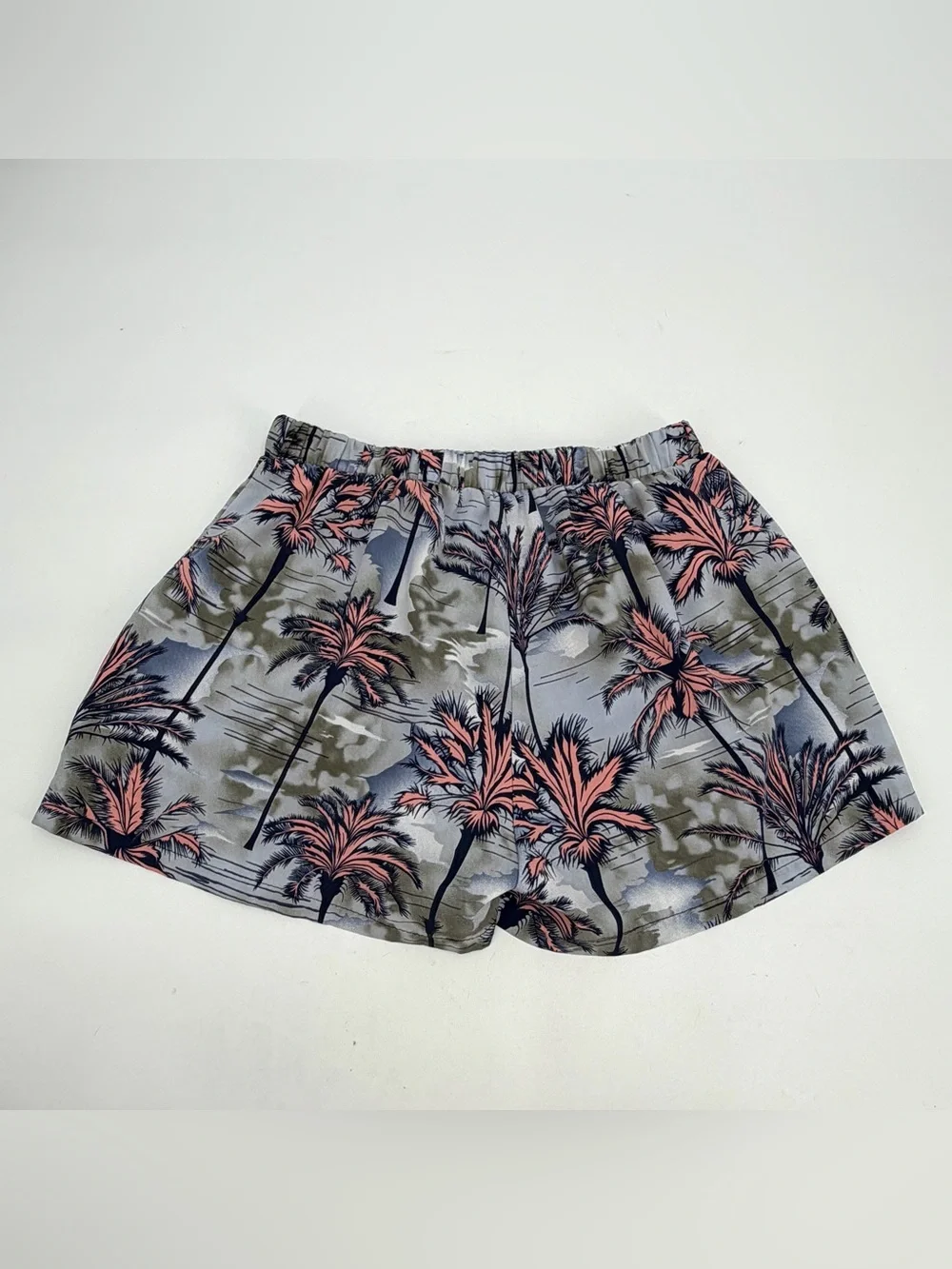 The Impeccable Pig Shorts Womens S Palm Print Polyester Tropical Pull On Pockets